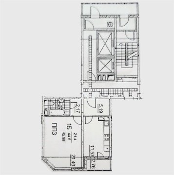 1-к квартира, 3/19 эт., 44м²